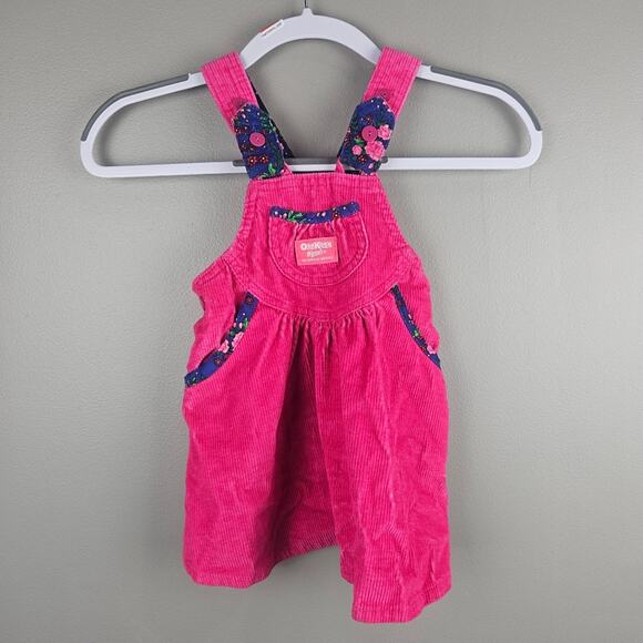 OshKosh B'gosh Other - Vintage Oshkosh Floral Corduroy Pink Dress Size 3T
